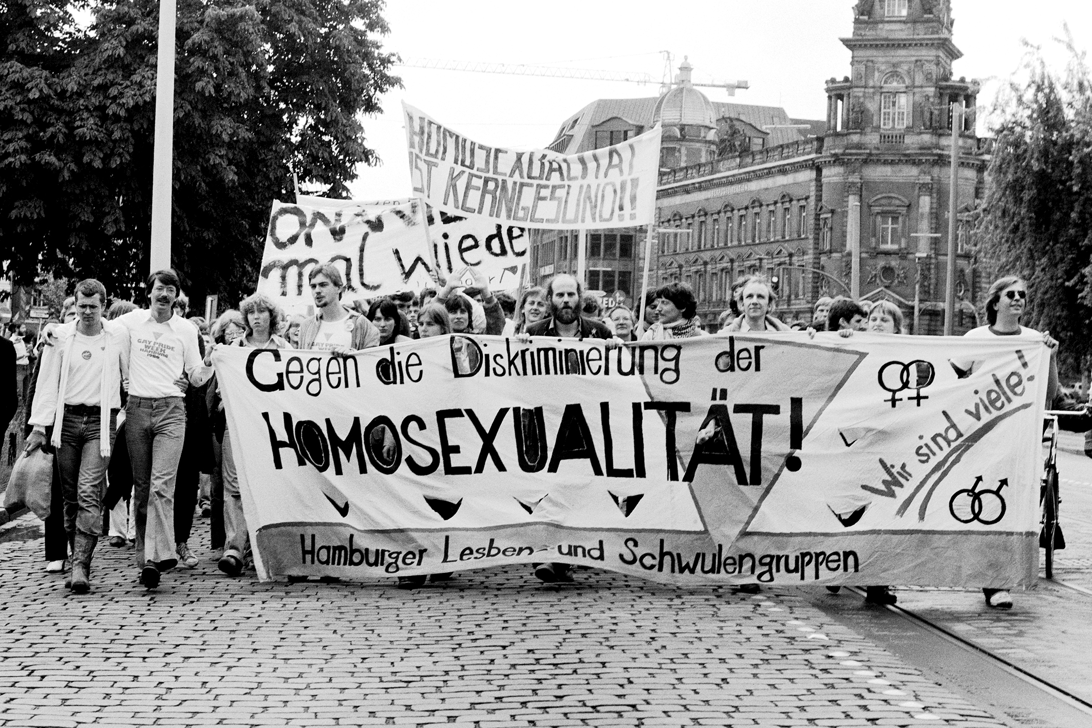 © Chris Lamberstsen, 1980 Erste Stonewall Demo HH.